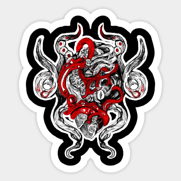 Heart of Datkness Sticker by ArachnaVonFenrir